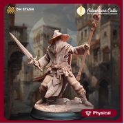 War Wizard, Warlock, Sorcerer PC / NPC Resin Miniature | 28mm, 32mm,54mm,75mm, 100mm Scales | Dungeons and Dragons  5E | DM Stash - Only-Games