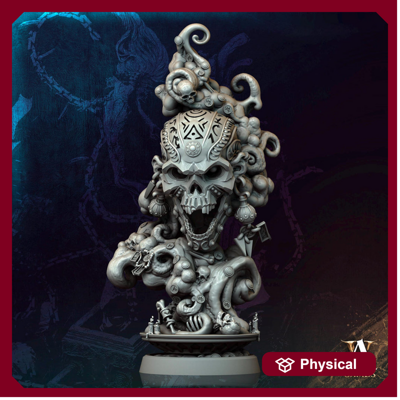 Undead Demi Lich, Flameskull Monster Mini | 28mm,32mm,54mm,75mm,100mm Scales | Dungeons & Dragons Pathfinder | DnD 5e gift idea, RPG figure - Only-Games