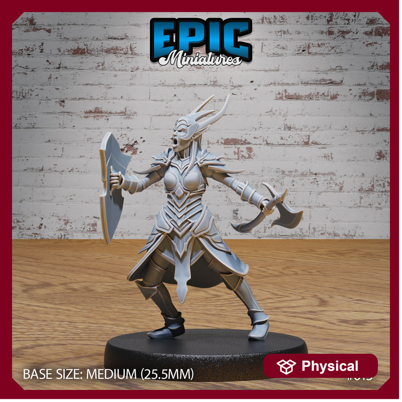 Dark Elf Army Axe & Shield - Only-Games