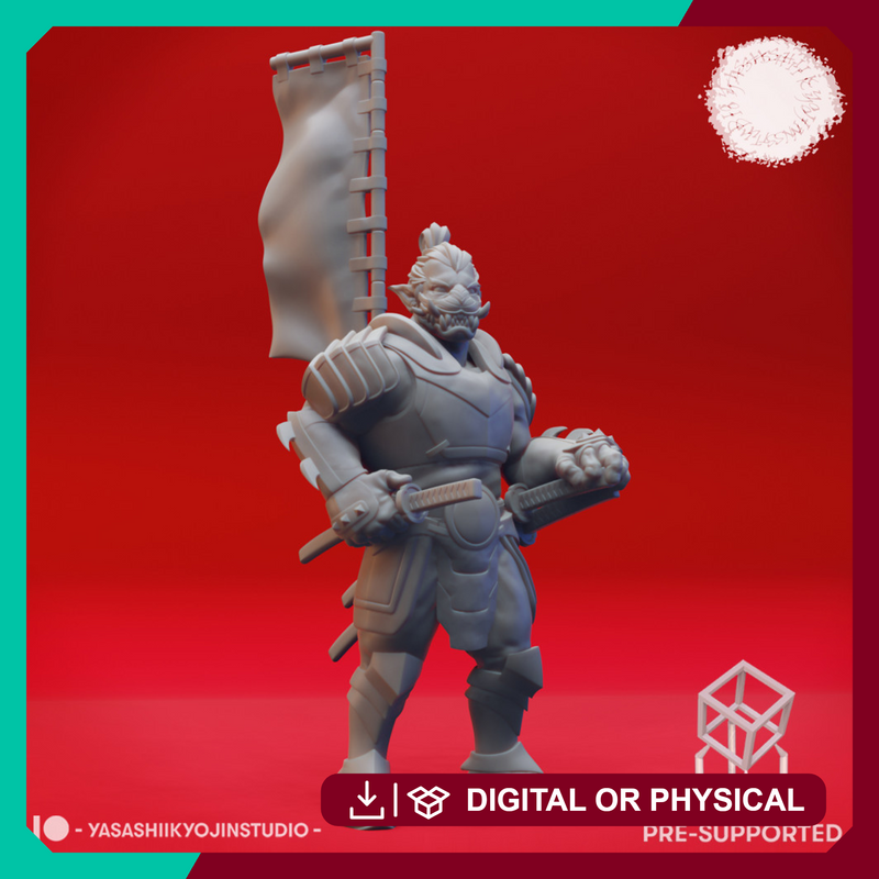 Hobgoblin Warchief - Book of Beasts - Tabletop Miniatures (Pre-Supported)