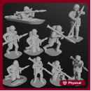 10 & 15mm Soviet Infantry with RPG-7s (9 models)