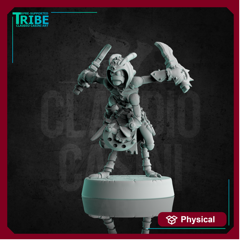(0309) Male insectoid assassin with knives or blades