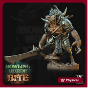 Gnoll Brute with Sword | Resin Miniature | Dungeons and Dragons | 28mm,32mm,75mm Scales | Pathfinder hyena humanoid | D&D 5e | Archvillain - Only-Games