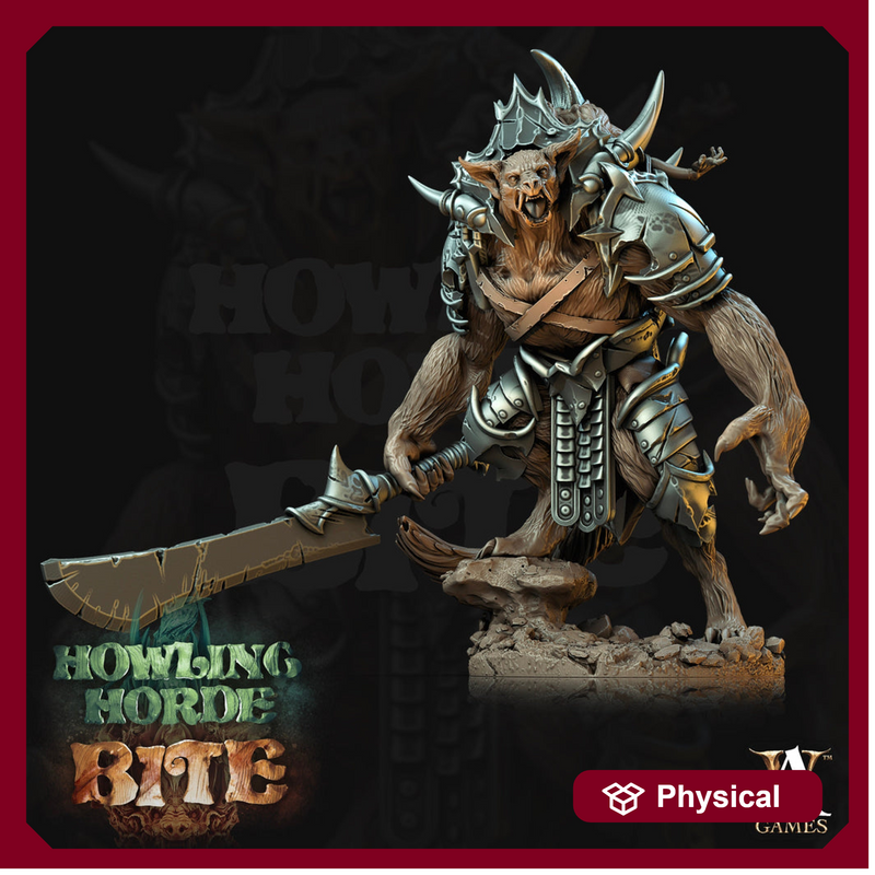 Gnoll Brute with Sword | Resin Miniature | Dungeons and Dragons | 28mm,32mm,75mm Scales | Pathfinder hyena humanoid | D&D 5e | Archvillain - Only-Games