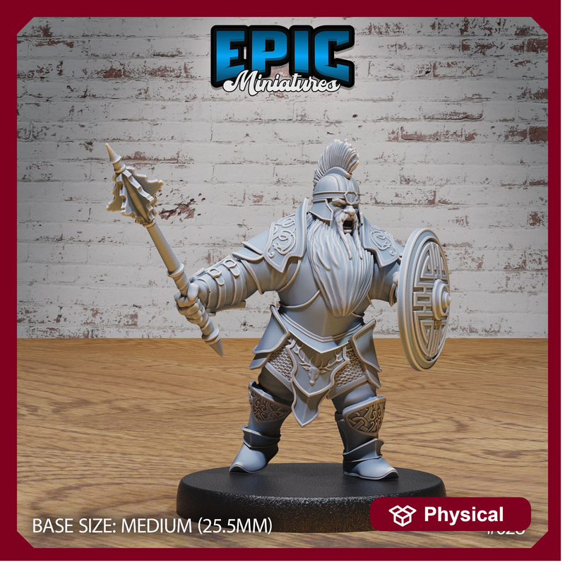 Dwarf Army Mace & Shield - Only-Games