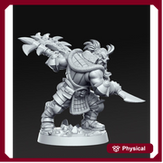 Human Barbarian with Great Axe Miniatures | 28mm Scale | 32mm Scale Miniature | 75mm Scale | Unpainted resin Figurine mini - D&D 5E - Only-Games