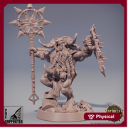 Beastman - Minotaur -Yakfolk  | 28mm, 32mm, 75mm Scale Resin Miniature | Dungeons and Dragons Miniatures | Pathfinder | - Only-Games