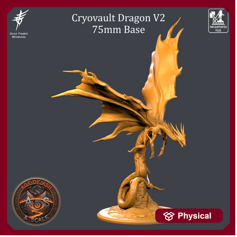 CRYOVAULT DRAGON - V2 -75mm Base - Only-Games