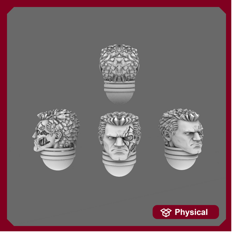Space Knights Cyborg Heads X 10