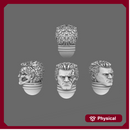 Space Knights Cyborg Heads X 10