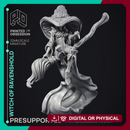 Witch of Ravenshold - Evil Magic User - Pre-Support - 32mm scale - D&D