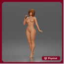 Naked woman chatting on phone
