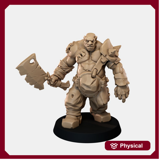 Ogre Butcher Resin Miniature - Cleaver Option 2 - "The Ogre Wars" - Only-Games