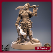 Female Vampire Warrior 2 weapon style | 28mm, 32mm, 75mm Scale | Dungeons and Dragons | Pathfinder | Strahd | - Only-Games