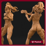 Female Commander Unarmored | 28mm, 32mm, 50mm, 75mm, 100mm | Sci-Fi miniatures | Fan Art - Only-Games