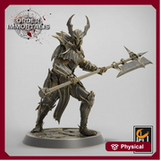Fighter Halberd Polearm master, Oathbreaker Paladin,  Unpainted Miniature | 28mm, 32mm,75mm Scales | Dungeons and Dragons | Pathfinder | - Only-Games