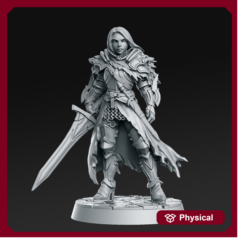 Lydia, the Lioness - Swordswoman - 32mm - DnD -