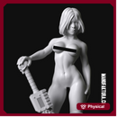 Dom Series 01d - Naked Commissar Girl with Chainsaw Sword