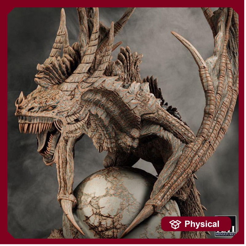 Flying Dragon Beast (4 sizes) D&D Miniature | Young, Adult, Huge, Gargantuan (183mm High) | Resin Statue| Figurine | Dungeons and Dragons 5e - Only-Games