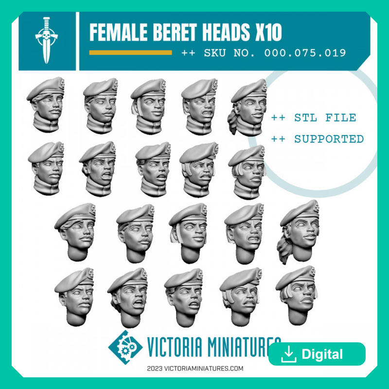 Beret Heads Female x10 - Only-Games