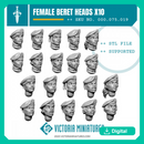 Beret Heads Female x10