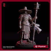 Elf Fighter Eldritch Knight Warlock Hexblade,Witch Hunter| Unpainted Resin miniature |28mm,32mm,54mm,75mm,100mm Scale| Figurine mini -D&D 5e - Only-Games