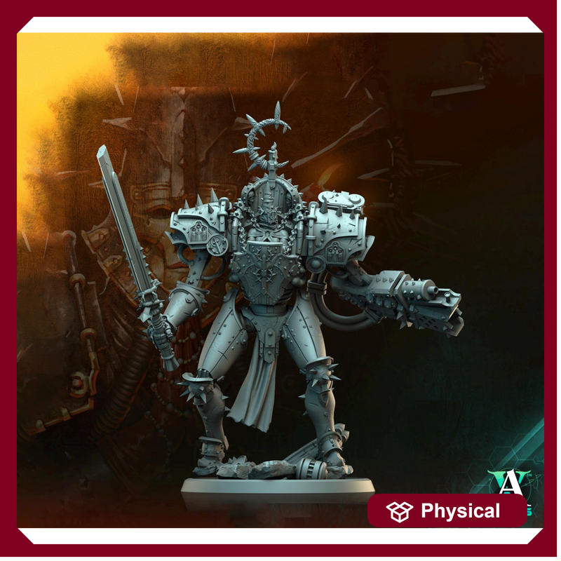 Sci-Fi Heavy Hallowed Sisters Engine Miniature | 32mm, 40mm, 50mm, 65mm 80mm BASE SIZES | Resin Unpainted | Sci-fi Archvillain Games - Only-Games