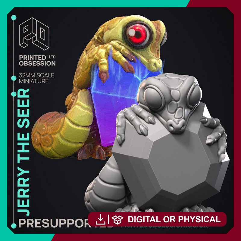 Jerry The Seer - Almighty powerful creature -  PRESUPPORTED - Illustrated and Stats - 32mm scale