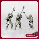 Infantrymen with POLEAXE - Western Europe - 14th Century - 34mm