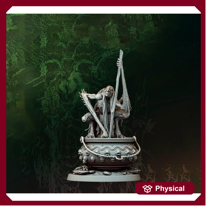 Hag, Fiendish Witch, Demon Fiend  Unpainted Miniature DnD 5e | 5 Sizes /Scales - Only-Games