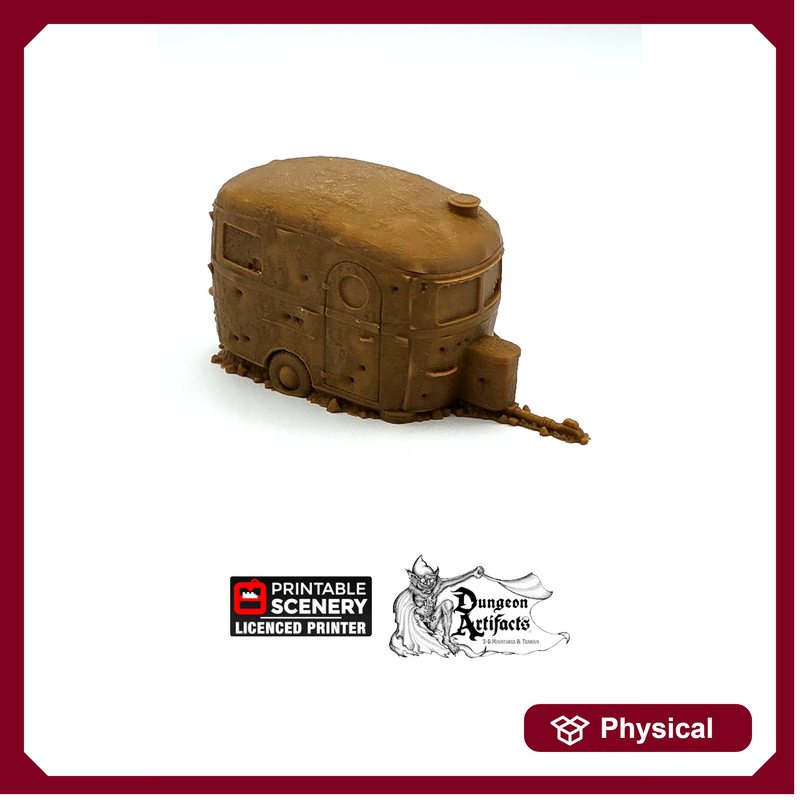 Abandoned Camper Caravan - Brave New Worlds - Printable Scenery Wasteworld Gaslands Terrain Scatter D&D DnD