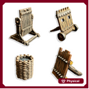 Siege shields and a gabion (Medieval Artillery)
