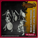 Skeleton Horde with swords and shields - Set of 5 (32mm scale)
