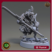 Wererat 2handed Weapon, Ratfolk, Ratman |Resin| Dungeons and Dragons 5e | 28mm,32mm,54m,75mm Scales | Pathfinder D&D | Daybreak Miniatures - Only-Games
