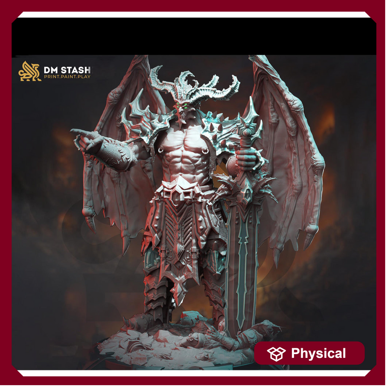 Greater Devil - Horned Devil, Demon Lord | 4 sizes: 35mm,50mm,60mm,75mm Base | Out of the Abyss | Dungeons & Dragons 5e RPG | TPG Wargames - Only-Games