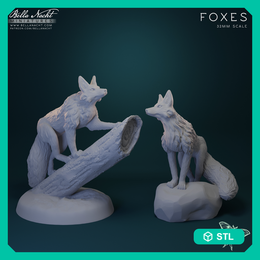 Foxes | 32mm STL - Only-Games