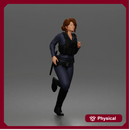 Running Law Enforcement Officer with Tactical Vest and Boots