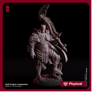 Cambion, Half-Demon Commander Fighter | 28mm, 32mm,54mm,75mm,100mm Scales | Player Character Mini -D&D 5e Pathfinder Figurine |Flesh of Gods - Only-Games