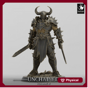 Oathbreaker Paladin, Fighter,Soldier Sword and Shield, DnD Unpainted Miniature| 28mm, 32mm,54mm,75mm,100mm Scales | Dungeons & Dragons - Only-Games