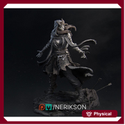 Female Tiefling Wild Magic Sorcerer UNPAIINTED Miniature | 28mm, 32mm,54mm,75mm,100mm,140mm Scales | Dungeons & Dragons 5E | NERIKSON - Only-Games
