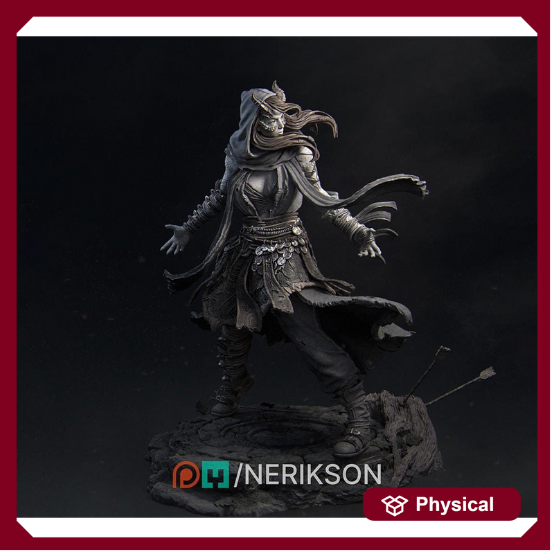 Female Tiefling Wild Magic Sorcerer UNPAIINTED Miniature | 28mm, 32mm,54mm,75mm,100mm,140mm Scales | Dungeons & Dragons 5E | NERIKSON - Only-Games