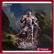 Human Fighter, Paladin, Knight PC / NPC D&D 5e | Unpainted Miniature | 5 Sizes /Scales | Pathfinder - Only-Games