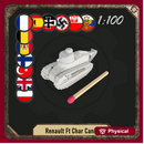 1/100 Reanult Ft Char Canon with casted turret