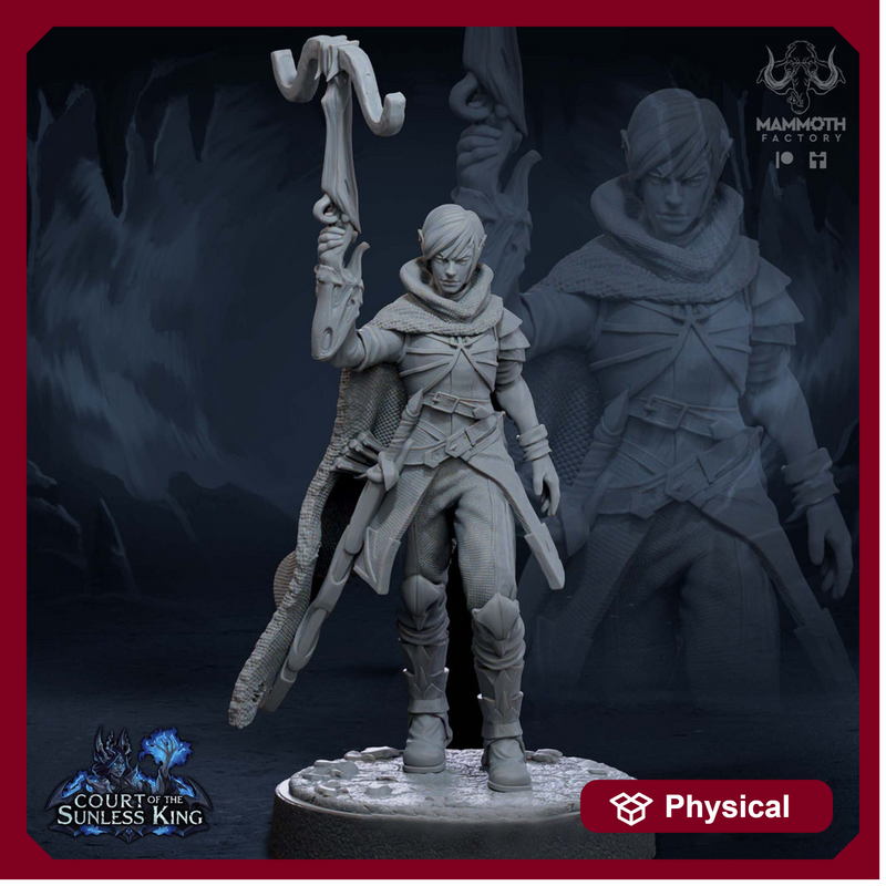 Female Elf Gloom Stalker Ranger Crossbow Expert  Unpainted | 28mm,32mm,54mm,75mm,100mm Scale |Resin Dungeons & Dragons |Mammoth Factory - Only-Games