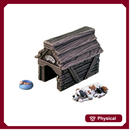Kennel with a dog