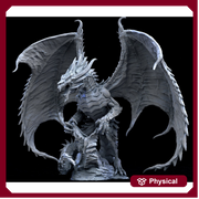 Steel Dragon Miniature - Waterdeep Dragon | Young, Mature & Ancient Sizes 240mm High - Wingspan 305mm | Dungeons and Dragons - Only-Games