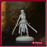 Female Rogue, Assassin, Fighter Unpainted Miniature | 5 Sizes/Scales| Pathfinder | D&D Mini - Only-Games