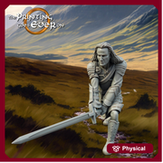 Human Highlander Ranger Fighter | Miniature | 5 Sizes /Scale | Pathfinder Figure| DnD | Ranger Figurine unpainted | - Only-Games