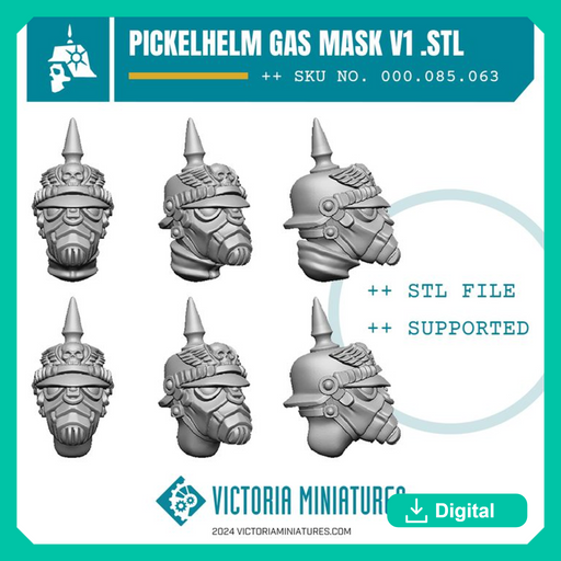 Pickelhelm Gas Mask Heads V1 - Only-Games