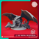 Adult Green Dragon - Tabletop Miniature (Pre-Supported)